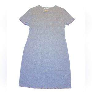 Vans Linear Mini Dress w/ Colorful Stripe Edge in Grey Size. Medium.